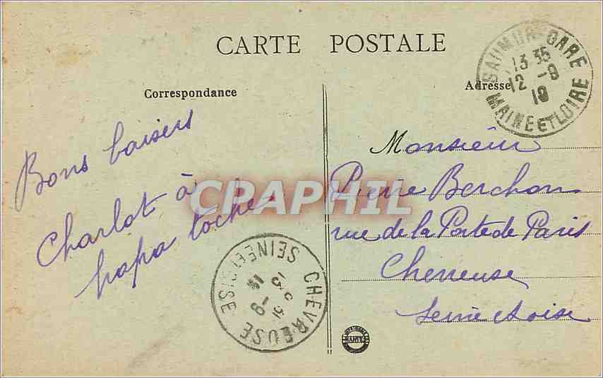 CPA Saumur Notre-Dame-des-Ardilliers - maitre autel — Rückseite