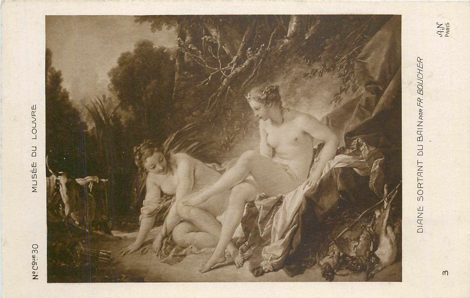 CPA Diane sortant du bain par Fr Boucher