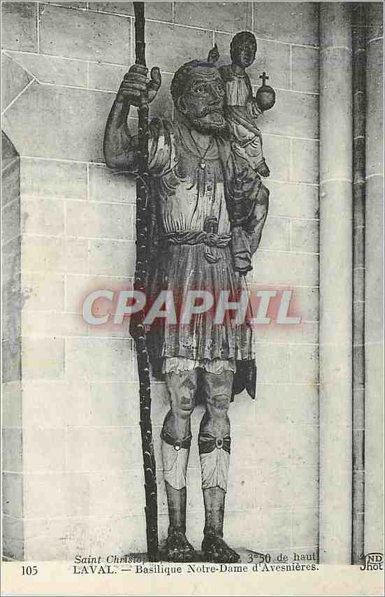 CPA Saint Christophe - Laval - Basilique Notre-Dame d'Avesnieres