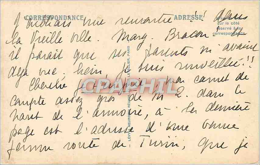 CPA la Cote d'Azur - un coin de jardin — Verso