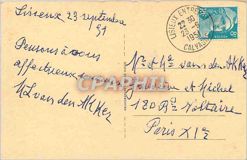 CPA Souvenir de Ste-Therese de l'Enfant Jesus — Rückseite