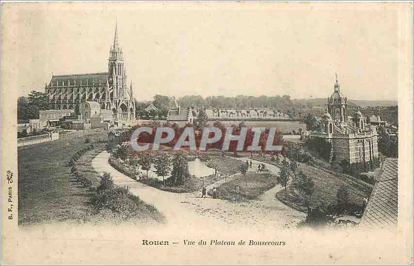 CPA Rouen - vue du plateau de Bonsecours