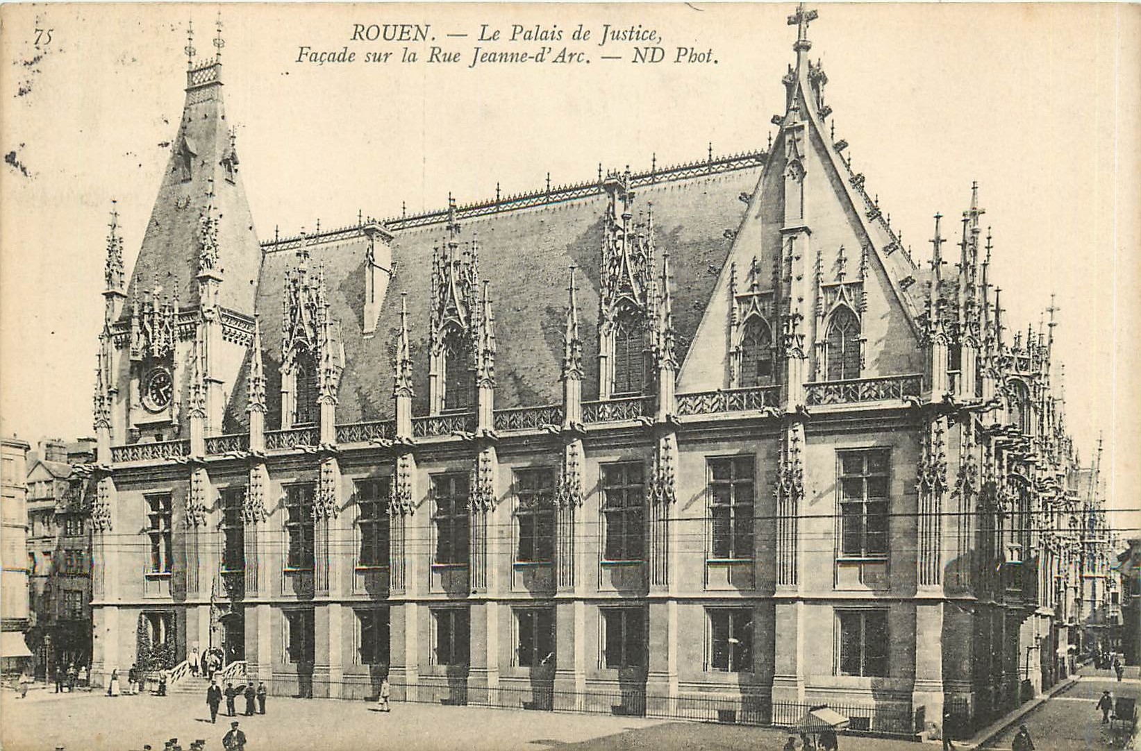 CPA Rouen - le Pallais de Justice façade sur la rue Jeanne-d'Arc