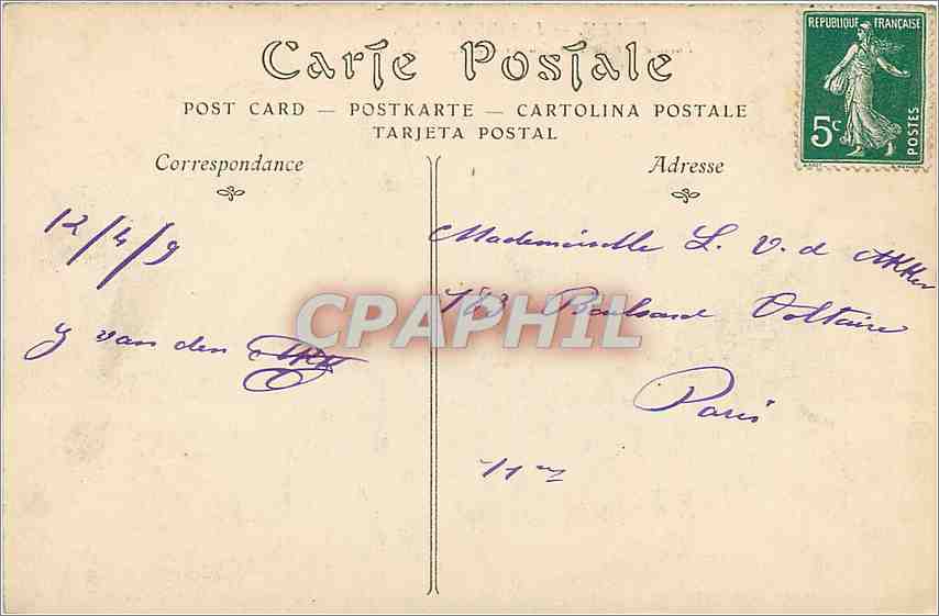 CPA Rouen - le Pallais de Justice façade sur la rue Jeanne-d'Arc — Rückseite