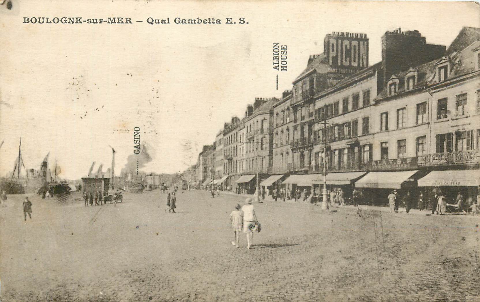 Boulogne-sur-Mer — Quai Gambetta E.S. — Albion House und Casino