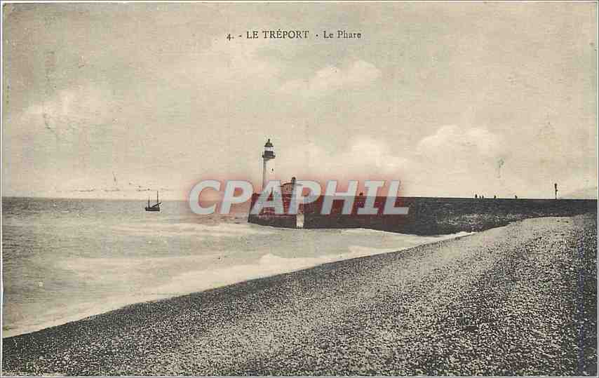 CPA le Treport - le phare