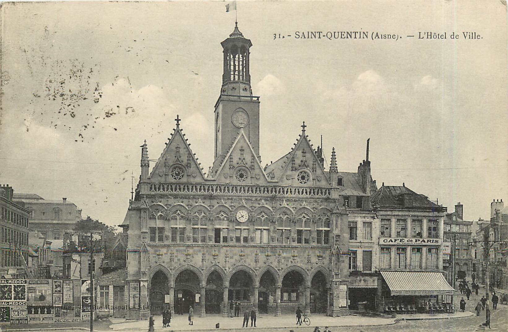 CPA Saint-Quentin Aisne - l'hotel de ville