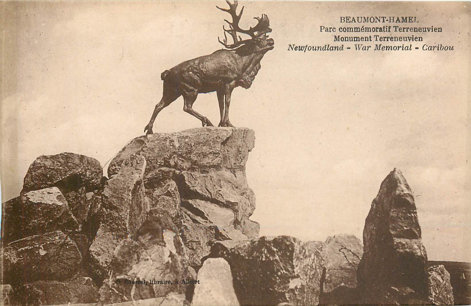CPA Beaumont-Hamel Parc commemoratif Terreneuvien Monument terreneuvien