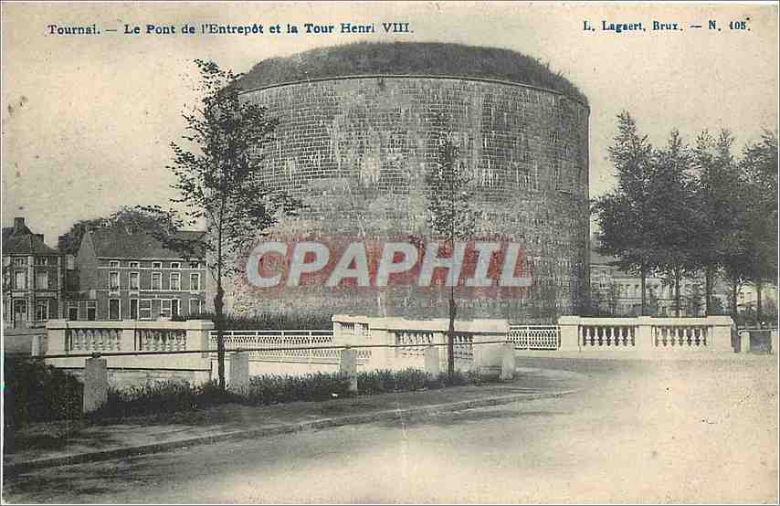 CPA Tournai le pont de l'entrepot et la tour Henri VIII