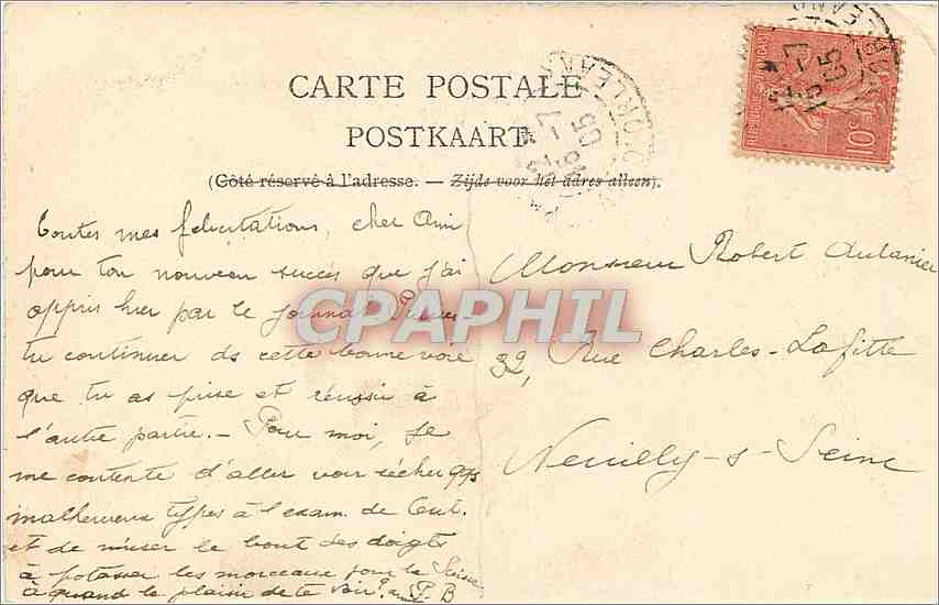 CPA Dinant - La Poirtale — Back