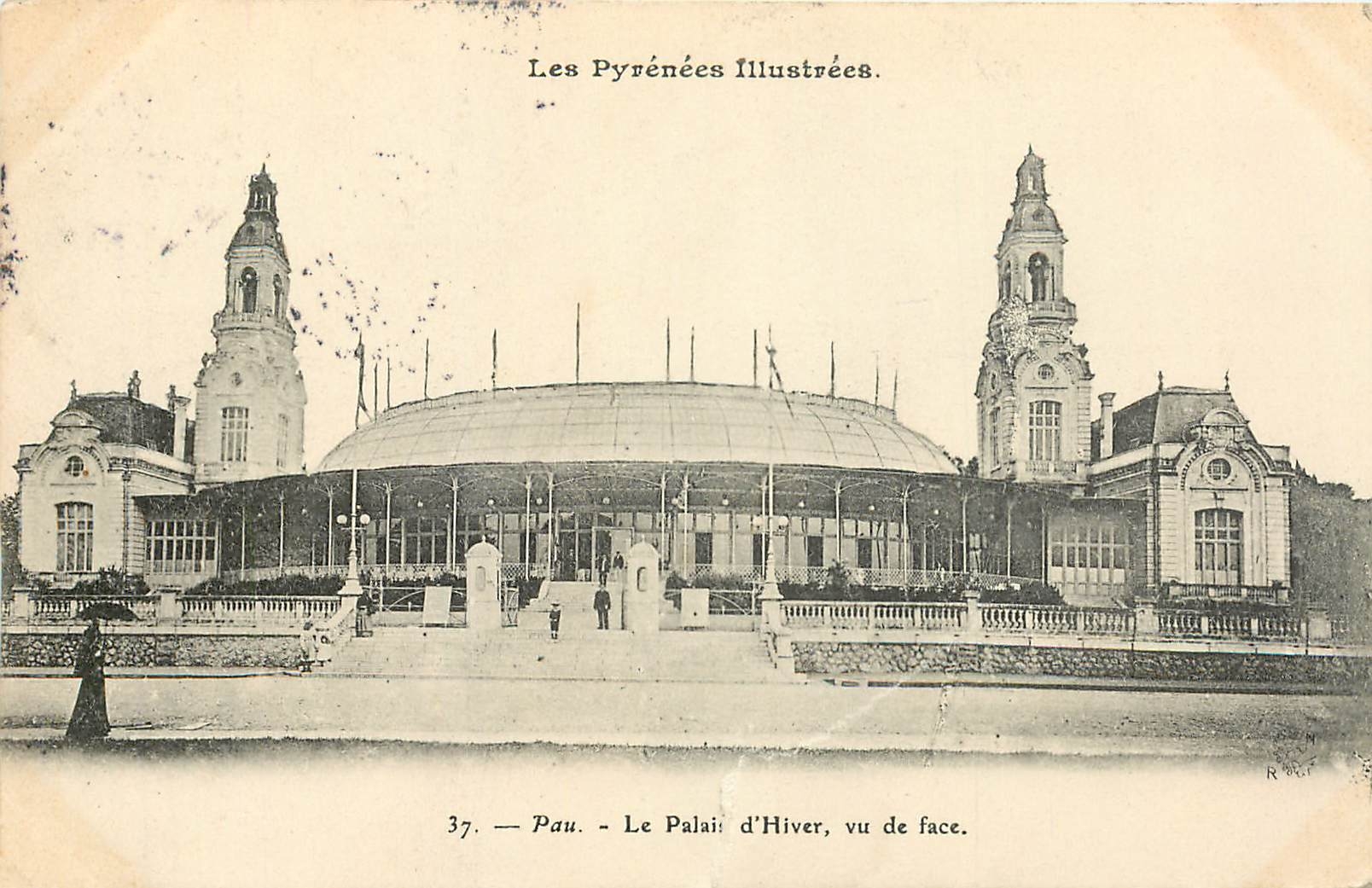 CPA Pau - le palais d'hiver vu de face