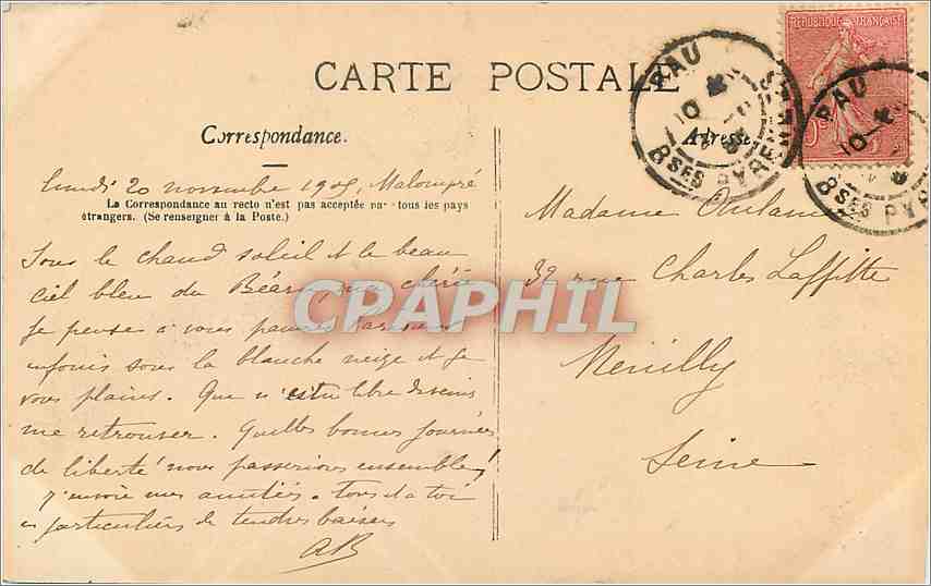 Pau — Le Château et la Place de la Monnaie — Les Pyrénées Illustrées, n°25 — Rückseite