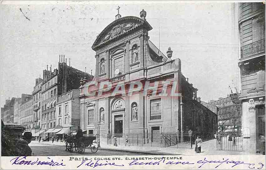 CPA Paris - eglise Ste Elisabeth-du-Temple