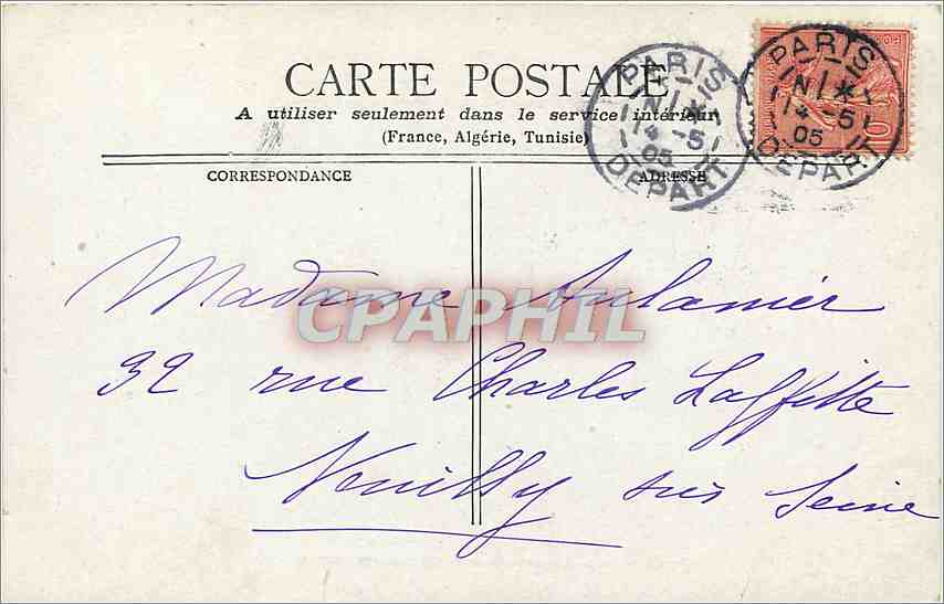 CPA Paris - eglise Ste Elisabeth-du-Temple — Verso