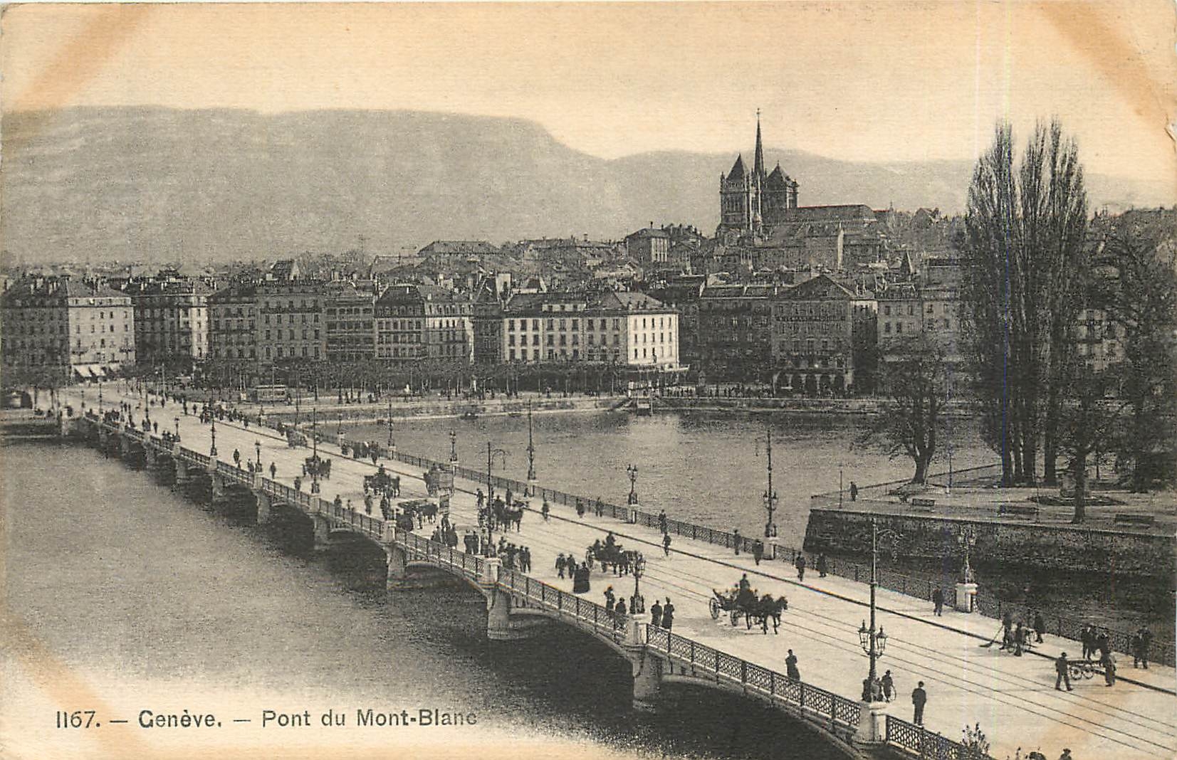 CPA Geneve - pont du Mont-Blanc
