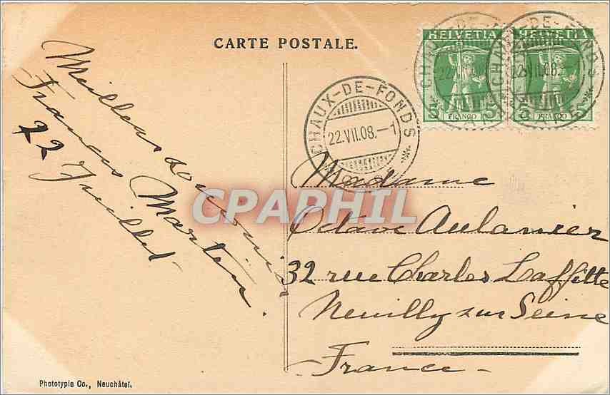 CPA Geneve - pont du Mont-Blanc — Verso