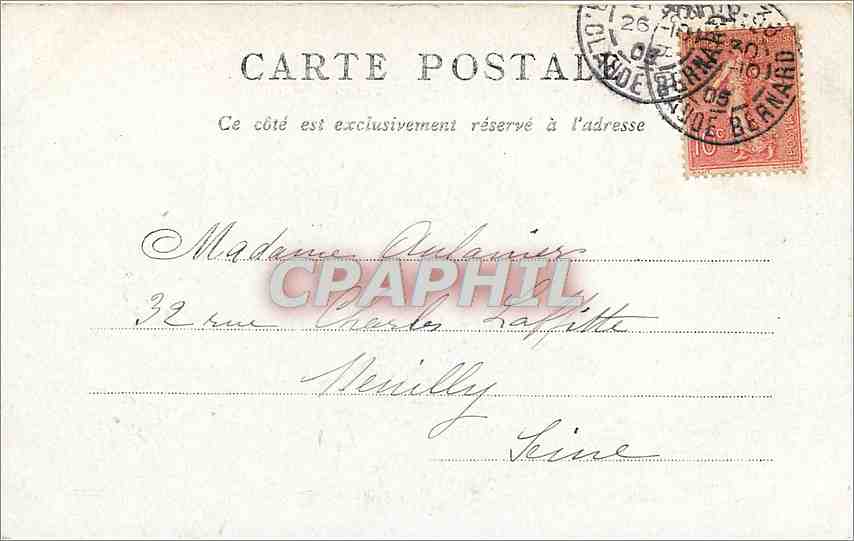 CPA Palais de justice Paris — Rückseite