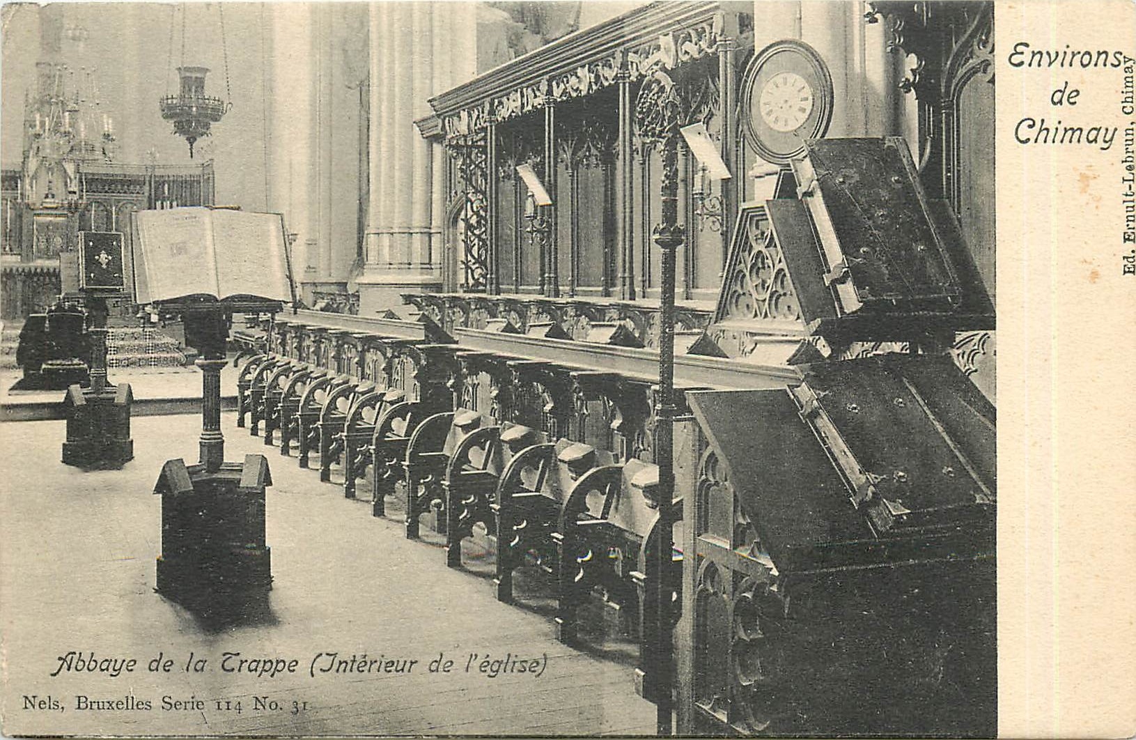 CPA Abbaye de la Trappe interieur de l'eglise Environs de Chimay