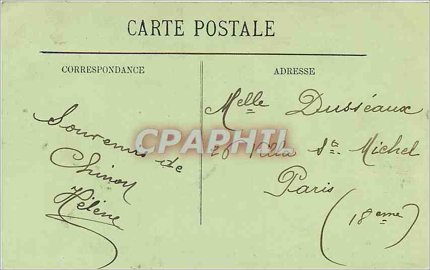 CPA Chinon le château et la Vienne — Rückseite