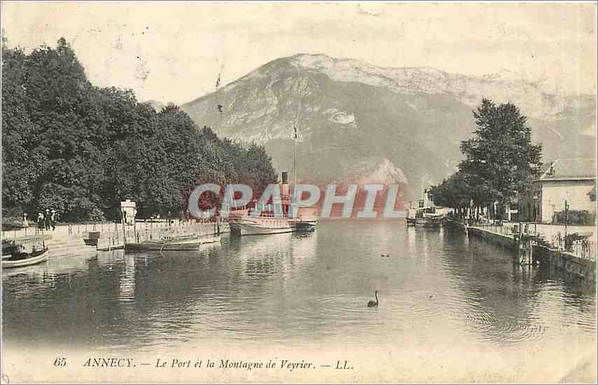 Annecy — Le Port et la Montagne de Veyrier — LL.