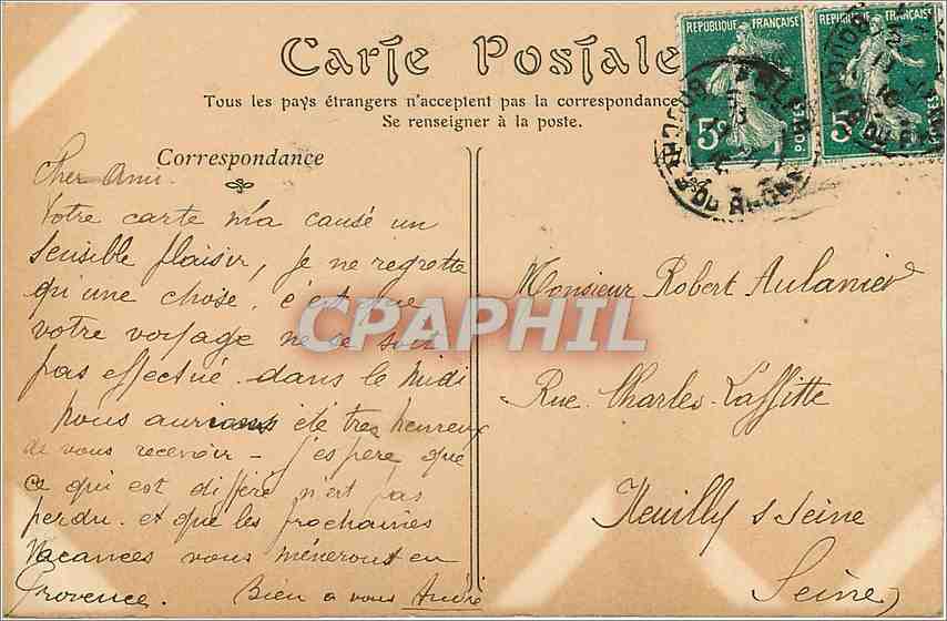 CPA Idylle par G. Guedy — Verso