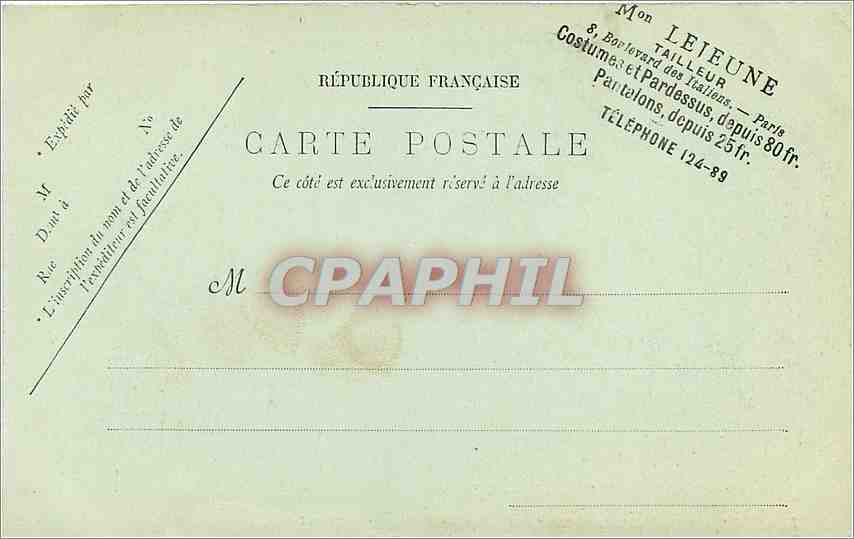 CPA Château de Chantilly l'entree et le pont-levis — Rückseite
