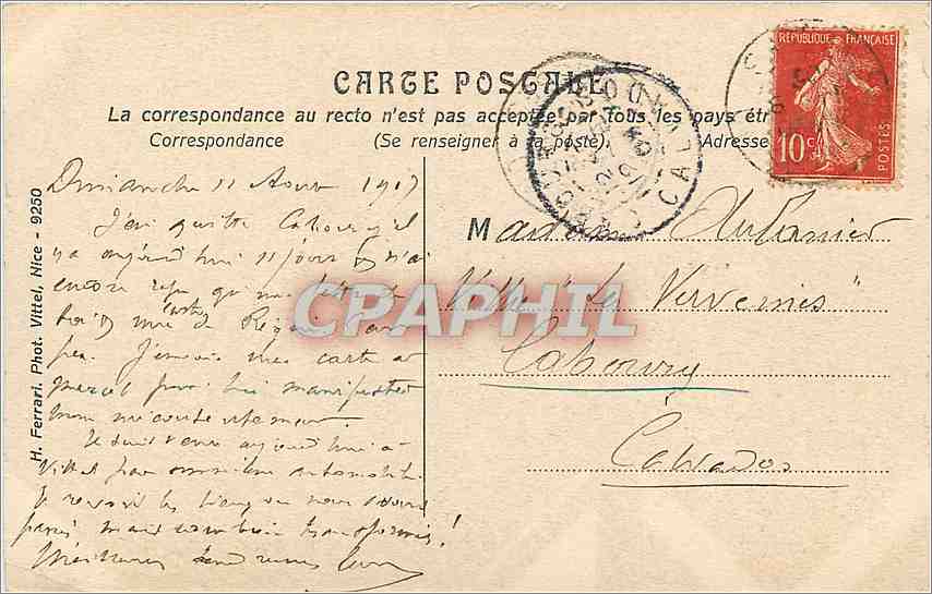 CPA Vittel salon de correspondance et vue d'ensemble de la grande galerie — Rückseite