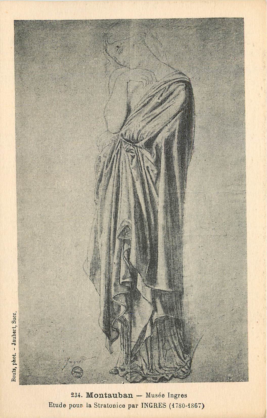 CPA Montauban - musee Ingres - Etude pour la Stratonice par Ingres