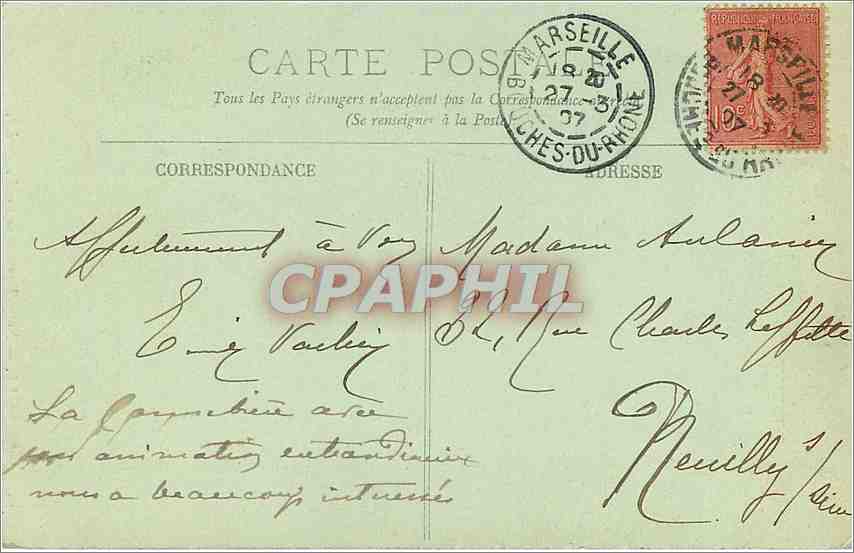 CPA Marseille - Notre-Dame de la Garde — Rückseite