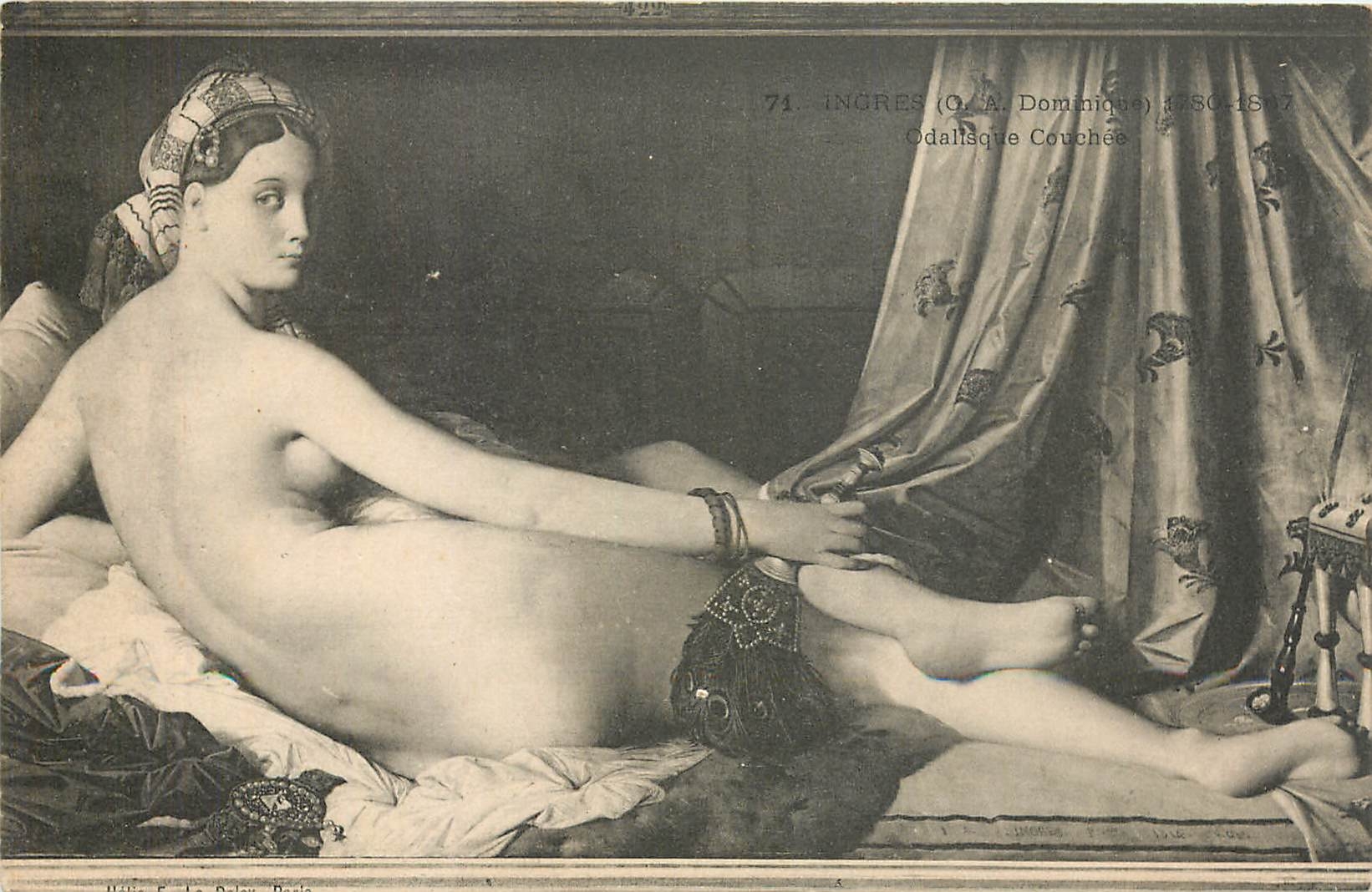 CPA Ingres Odallsque couchee