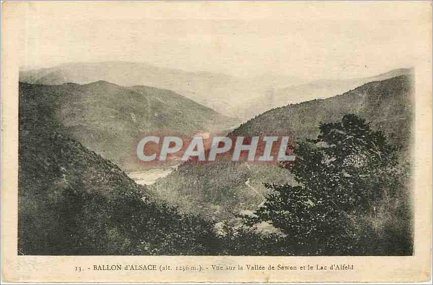 CPA Ballon d'Alsace vue sur la vallee de Sewen et le lac d'Alfeld