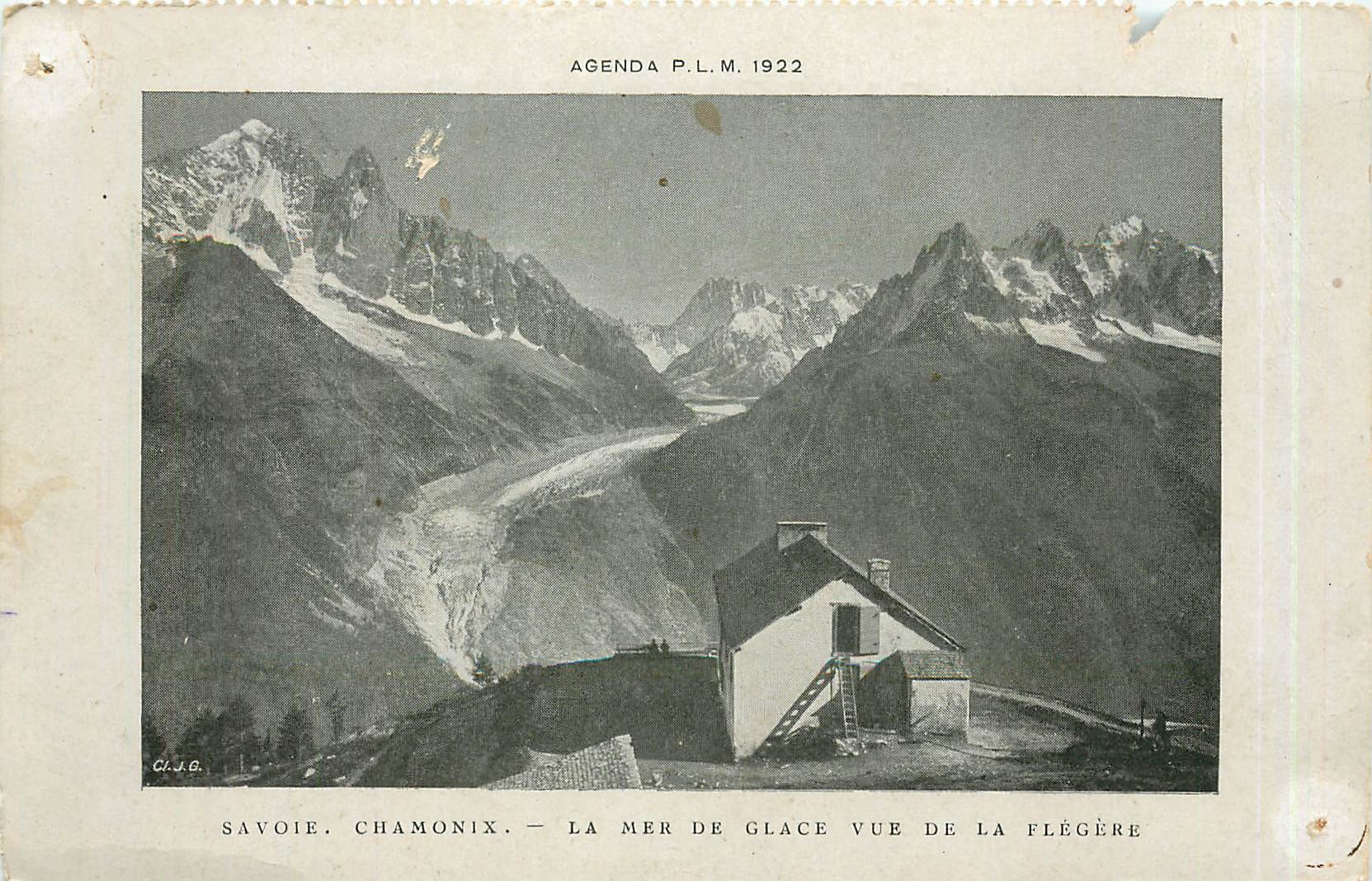 Savoie. Chamonix — Die Mer de Glace von der Flégère aus gesehen — Agenda P.L.M. 1922