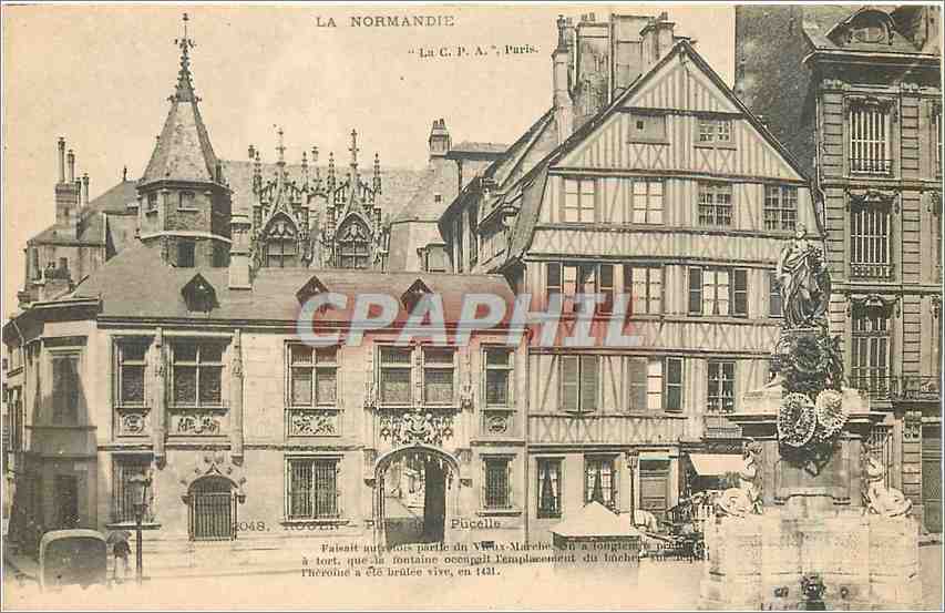 CPA Rouen place de la pucelle