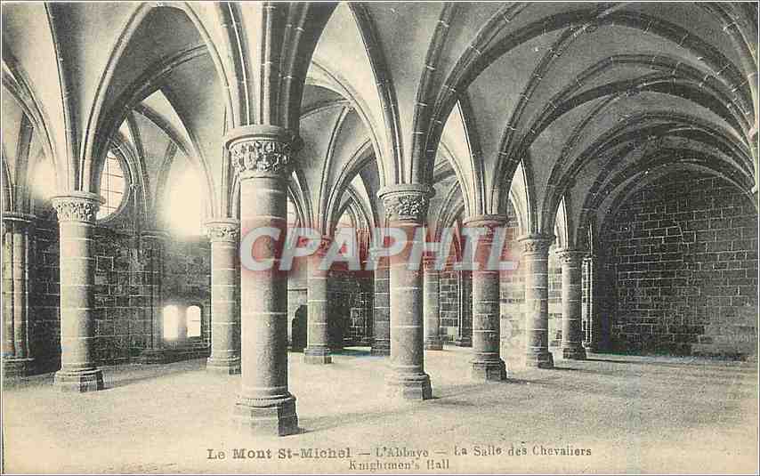 Le Mont-St-Michel — L'Abbaye — La Salle des Chevaliers