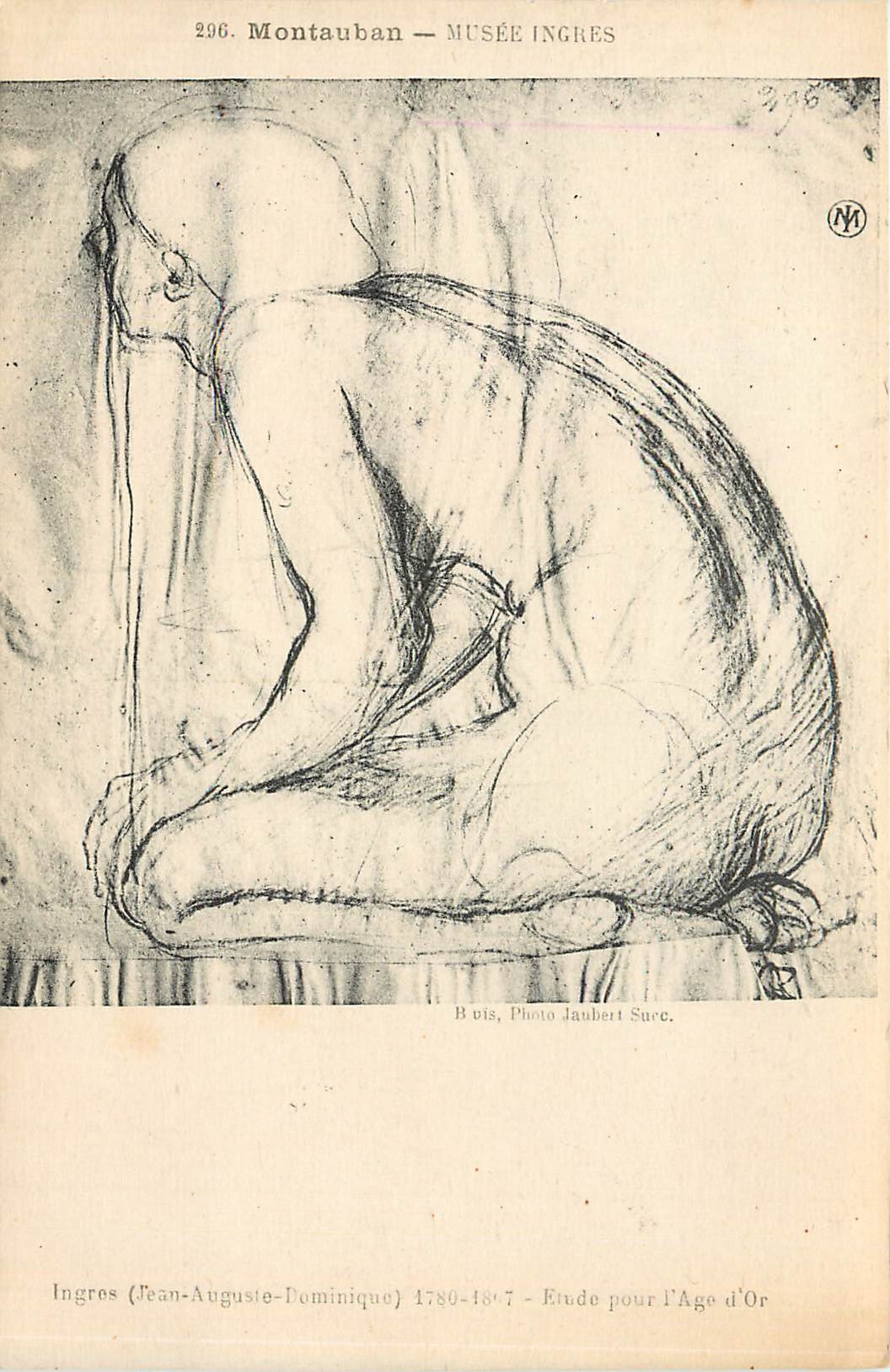 CPA Ingres Etude pour l'age d'or
