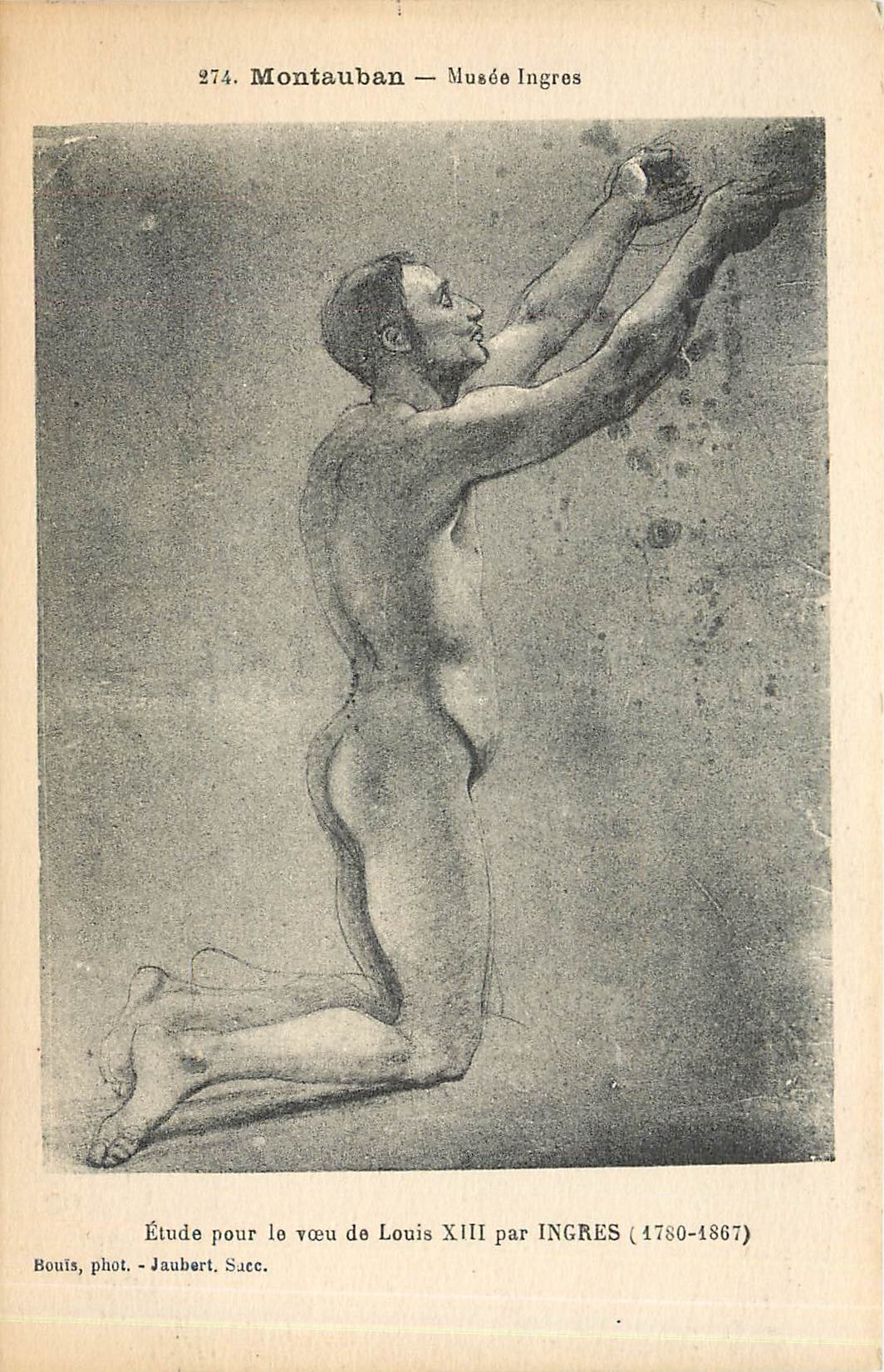 CPA etude pour le vœu de Louis XIII par Ingres