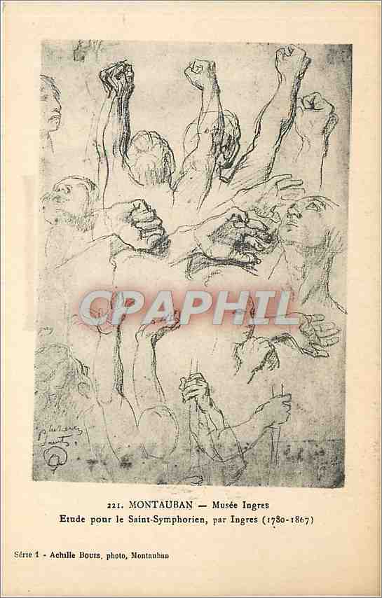 CPA Etude pour le Saint-Symphorien par Ingres