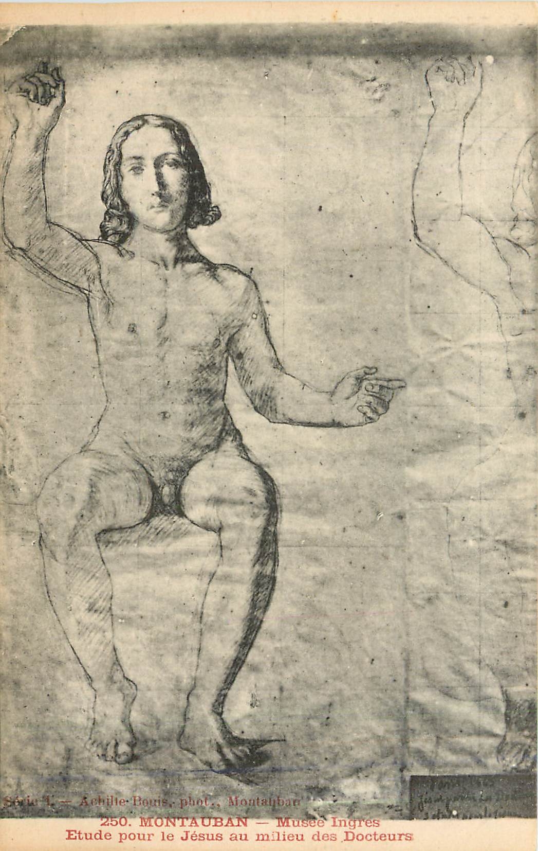 CPA Montauban musee d'Ingres etude pour le Jesus au milieu des docteurs