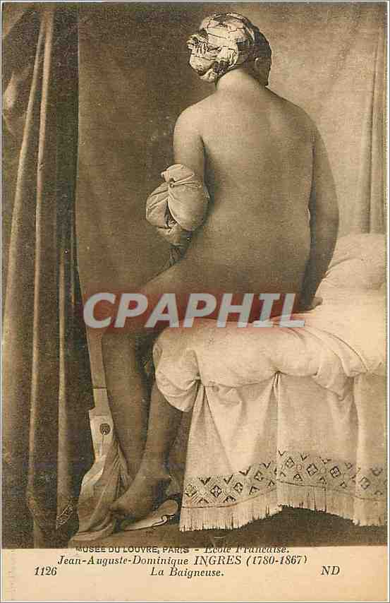 CPA Jean-Auguste-Dominique Ingres la baigneuse