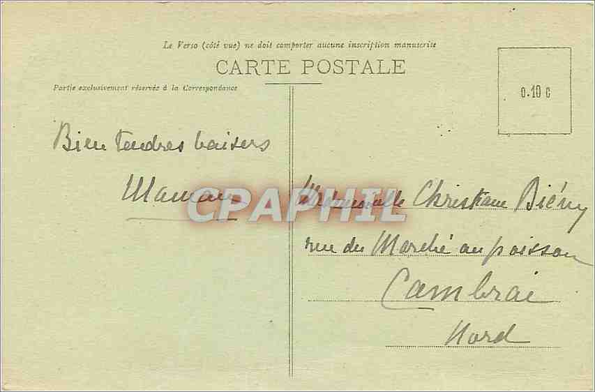CPA Amiens cathedrale l'ancien testatement — Verso
