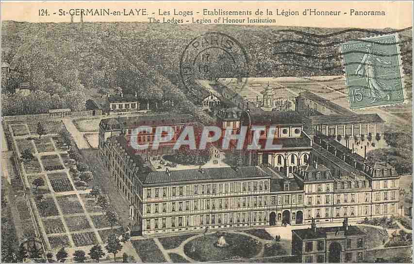 CPA St-Germain-en-Laye les loges - Etalissement de la legion d'honneur - panorama