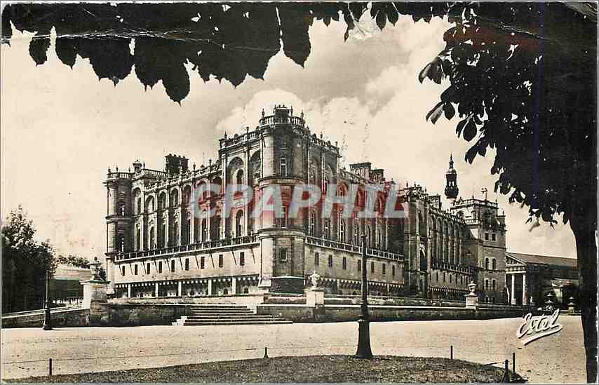 CPA Le château de saint-Germain façade sur les parterres