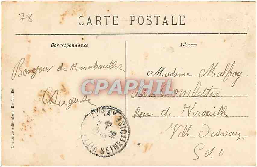 Parc de Rambouillet — Le Sphinx et le Château — Lagrange, éditeur — Reverso