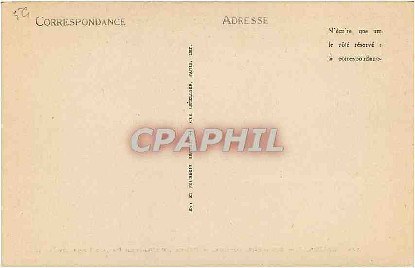 CPA Cambrai Sous Prefecture Porte de l'ancien palais Fenelon — Rückseite