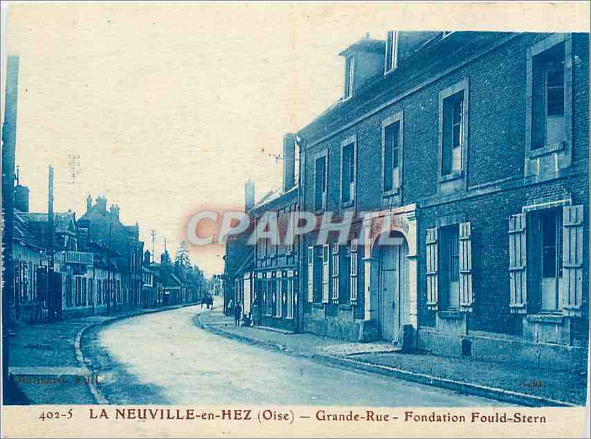 CPA La Neuville en Hez Grande Rue Fondation Fould Stern