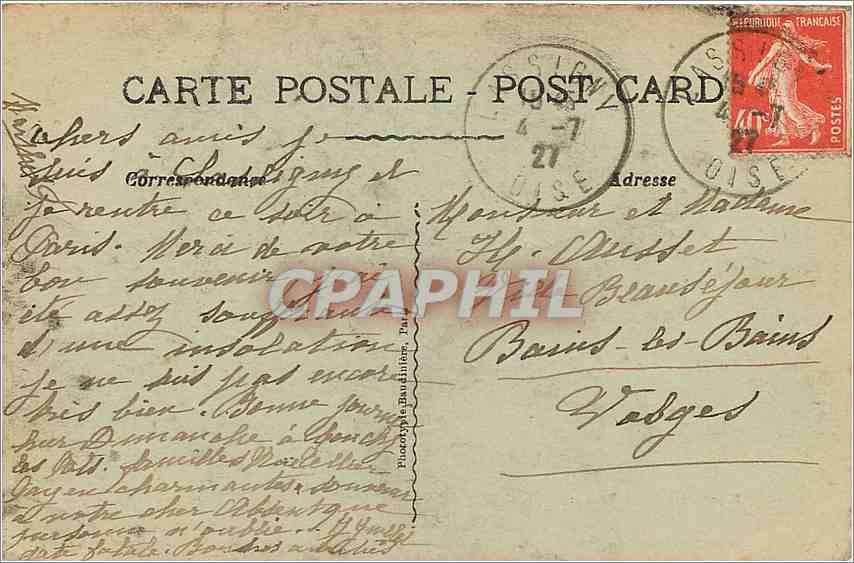 CPA Plessis de Roye pres de Lassigny Château Pignon et tourelle Princes de Conde — Rückseite
