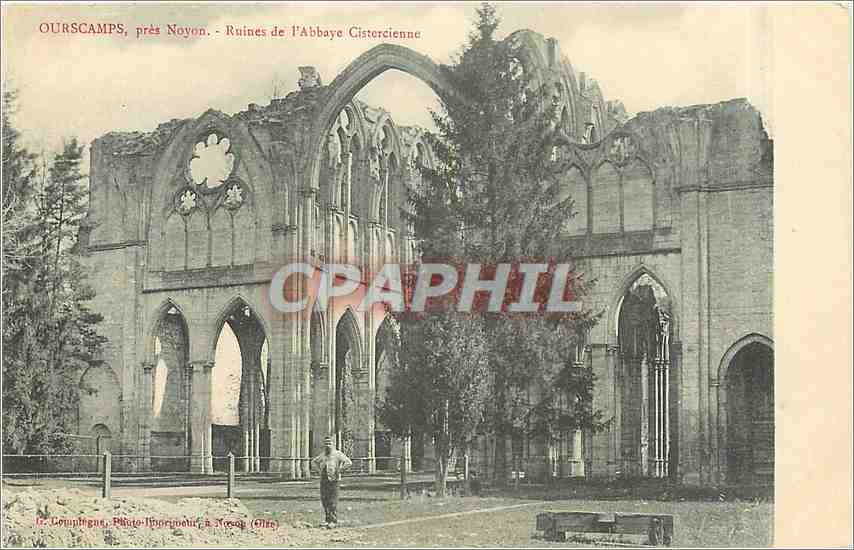 CPA Ourscamps Ruines de l'abbaye cistercienne