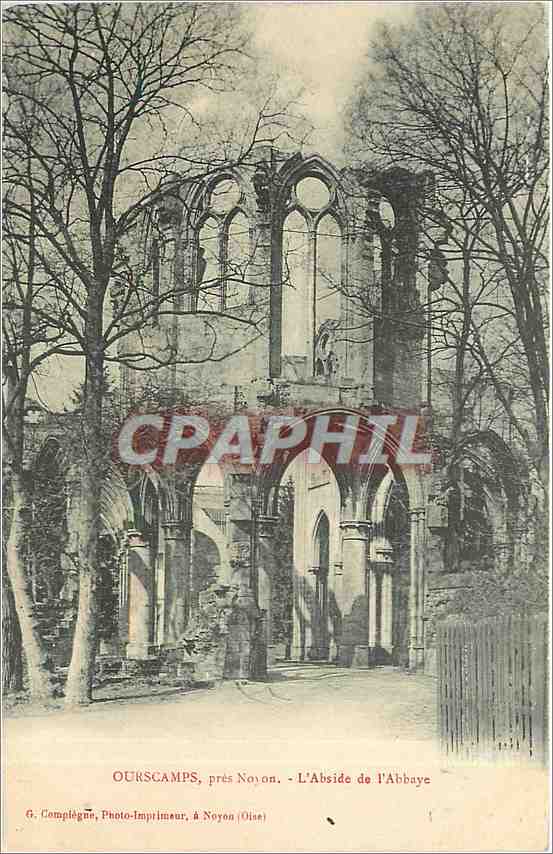 CPA Ourscamps pres Noyon L'abside de l'abbaye