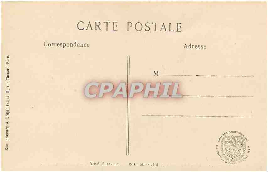 CPA Le Bourget interieur du caveau la barricade commandee par le commandant Brasseur Militaria — Rückseite