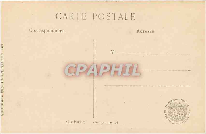 CPA Le Bourget interieur du caveau la cour du 24 rue de Flandre Militaria — Rückseite